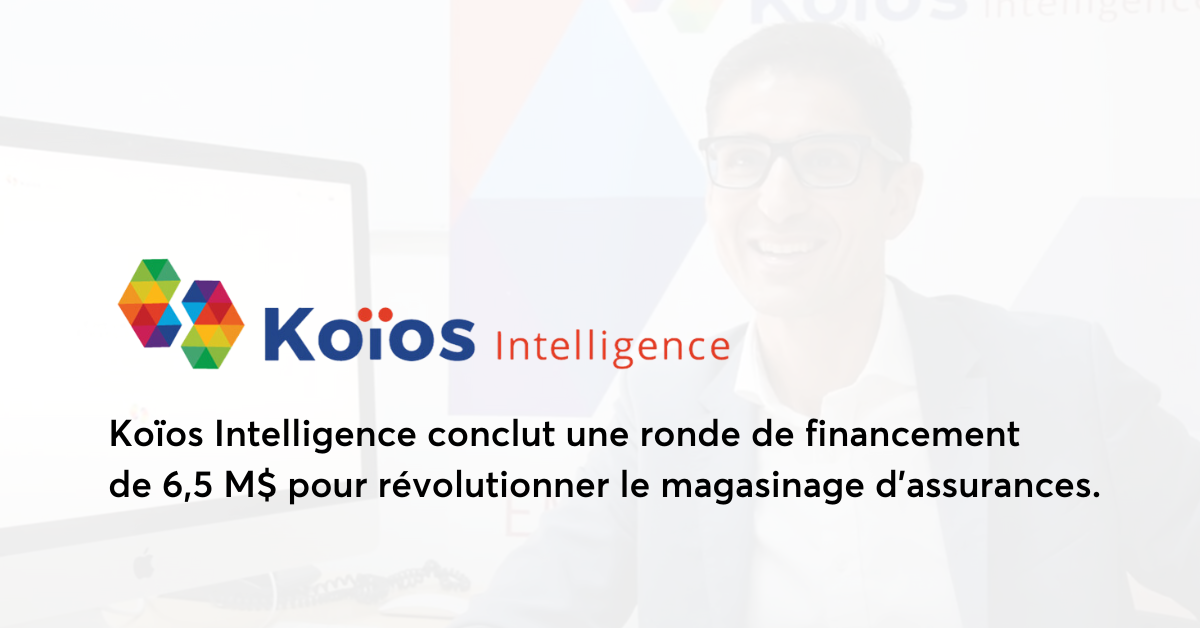 Koïos Intelligence conclut une ronde de financement Koïos Intelligence conclut une ronde de financement de 6,5M$
