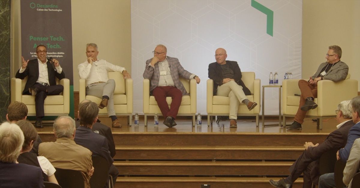 Les panélistes échange sur le financement des projet de AI et IoT Les panélistes échange sur le financement des projet de AI et IoT